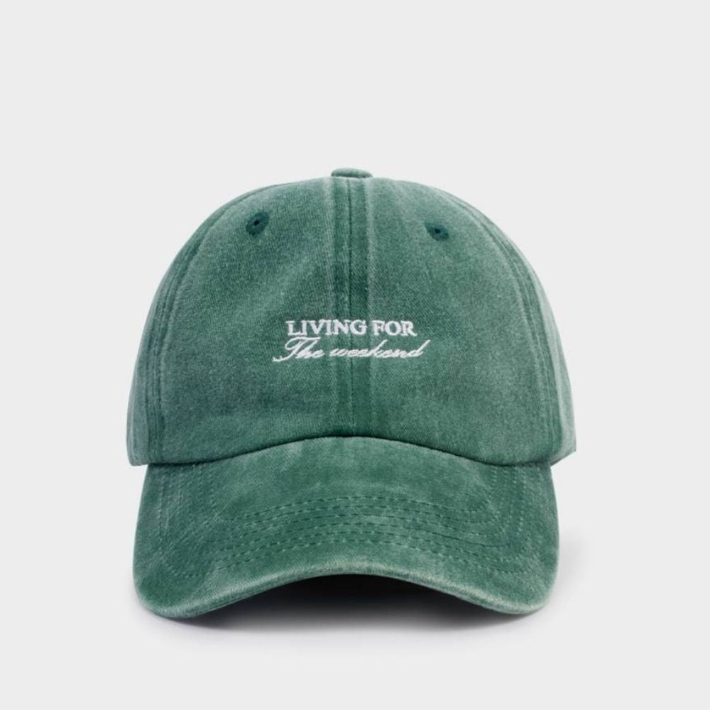 Katie Loxton Green 'Living For The Weekend' Embroidered Cap