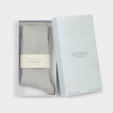 Katie Loxton Grey Gift Boxed Sparkle Socks