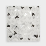 Katie Loxton Grey & Silver Abstract Heart Printed Foil Scarf