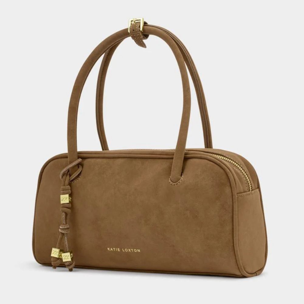 Katie Loxton Hadley Suedette Bowling Bag - Caramel