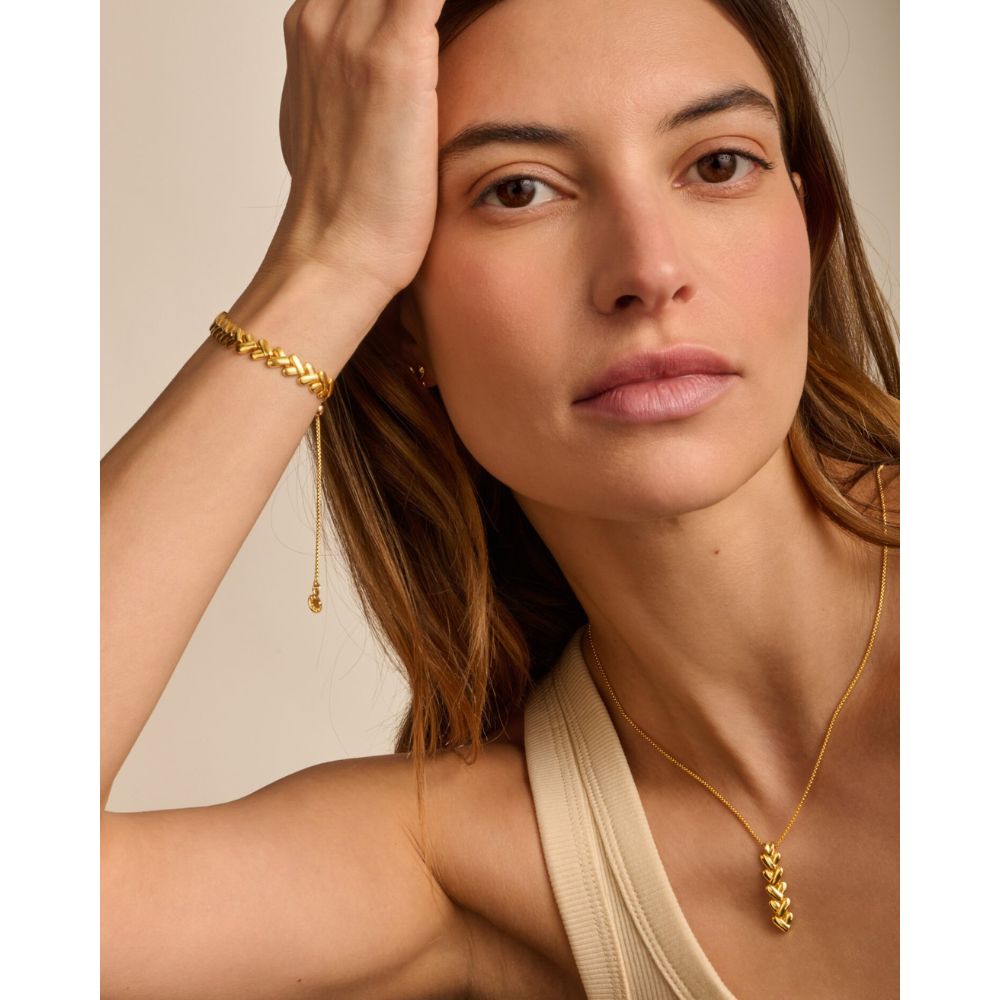Katie Loxton Heart Link Waterproof Bracelet - Gold