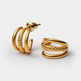 Katie Loxton Laia Waterproof Gold Illusion Hoop Earrings