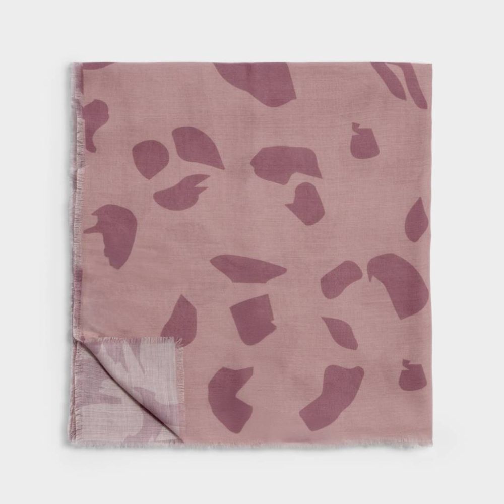 Katie Loxton Large Leopard Printed Scarf - Light/Dusty Pink