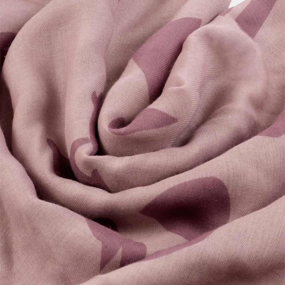 Katie Loxton Large Leopard Printed Scarf - Light/Dusty Pink