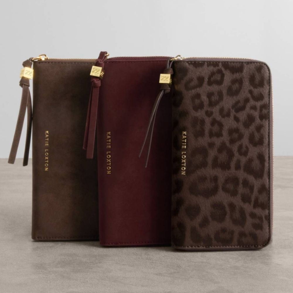 Katie Loxton Large Suedette Purse - Cherry