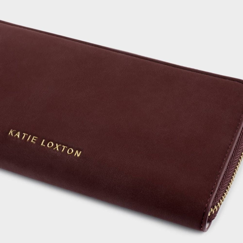 Katie Loxton Large Suedette Purse - Cherry
