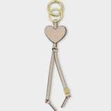 Katie Loxton Latte 'Fearless' Heart Bag Charm Keyring