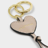 Katie Loxton Latte 'Fearless' Heart Bag Charm Keyring