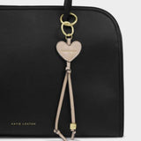 Katie Loxton Latte 'Fearless' Heart Bag Charm Keyring