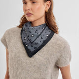 Katie Loxton Leopard Print Satin Multiway Scarf - Navy/Blue/Black