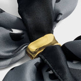 Katie Loxton Leopard Print Satin Multiway Scarf - Navy/Blue/Black