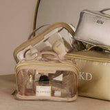 Katie Loxton Light Taupe Clear Medium Makeup & Wash Bag