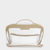 Katie Loxton Light Taupe Clear Large Makeup & Wash Bag