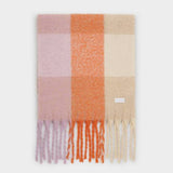 Katie Loxton Lilac & Orca Recycled Checked Tassel Scarf