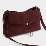 Katie Loxton Lori Suedette Crossbody Bag - Cherry