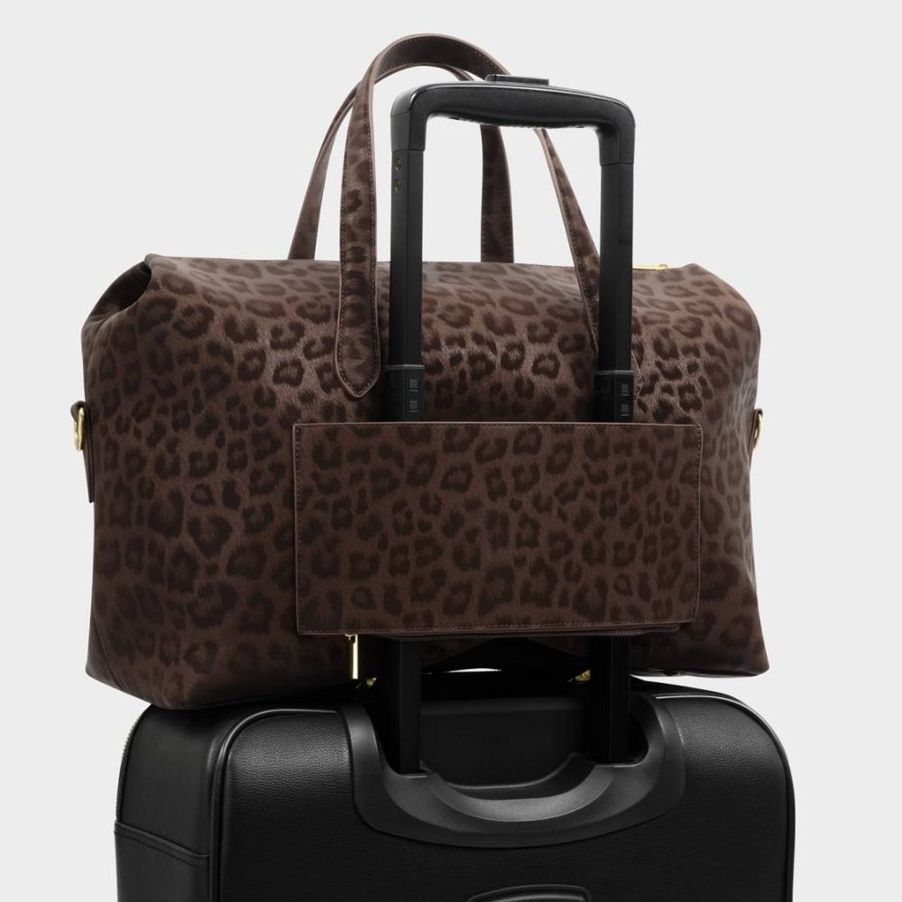 Katie Loxton Milan Cabin Bag - Chocolate Leopard