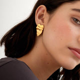 Katie Loxton Molten Waterproof Gold Heart Oversized Earrings