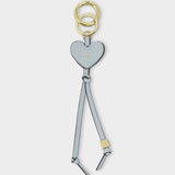 Katie Loxton Moonstone Blue 'Happy' Heart Bag Charm Keyring