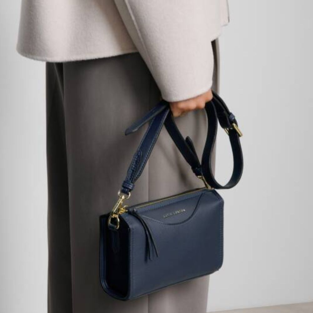 Katie Loxton Navy Alba Crossbody Bag