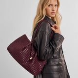Katie Loxton Nova Hand Woven Small Shoulder Tote - Cherry