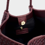 Katie Loxton Nova Hand Woven Small Shoulder Tote - Cherry