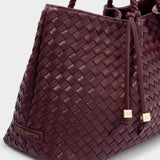 Katie Loxton Nova Hand Woven Small Shoulder Tote - Cherry
