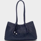 Katie Loxton Nova Hand Woven Small Shoulder Tote - Navy