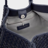 Katie Loxton Nova Hand Woven Small Shoulder Tote - Navy