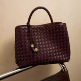 Katie Loxton Nova Hand Woven Top Handle Bag - Cherry