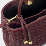 Katie Loxton Nova Hand Woven Top Handle Bag - Cherry