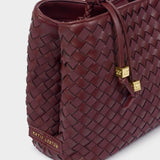 Katie Loxton Nova Hand Woven Top Handle Bag - Cherry