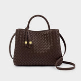 Katie Loxton Nova Hand Woven Top Handle Bag - Chocolate