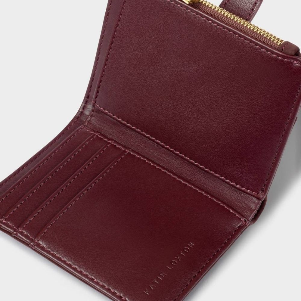 Katie Loxton Orin Suedette Twist Lock Purse - Cherry