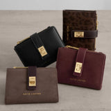 Katie Loxton Orin Twist Lock Purse - Chocolate Leopard