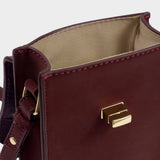 Katie Loxton Orin Twist Lock Suedette Slim Bag - Cherry