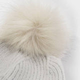 Katie Loxton Pale Grey Sequin Pom Pom Hat