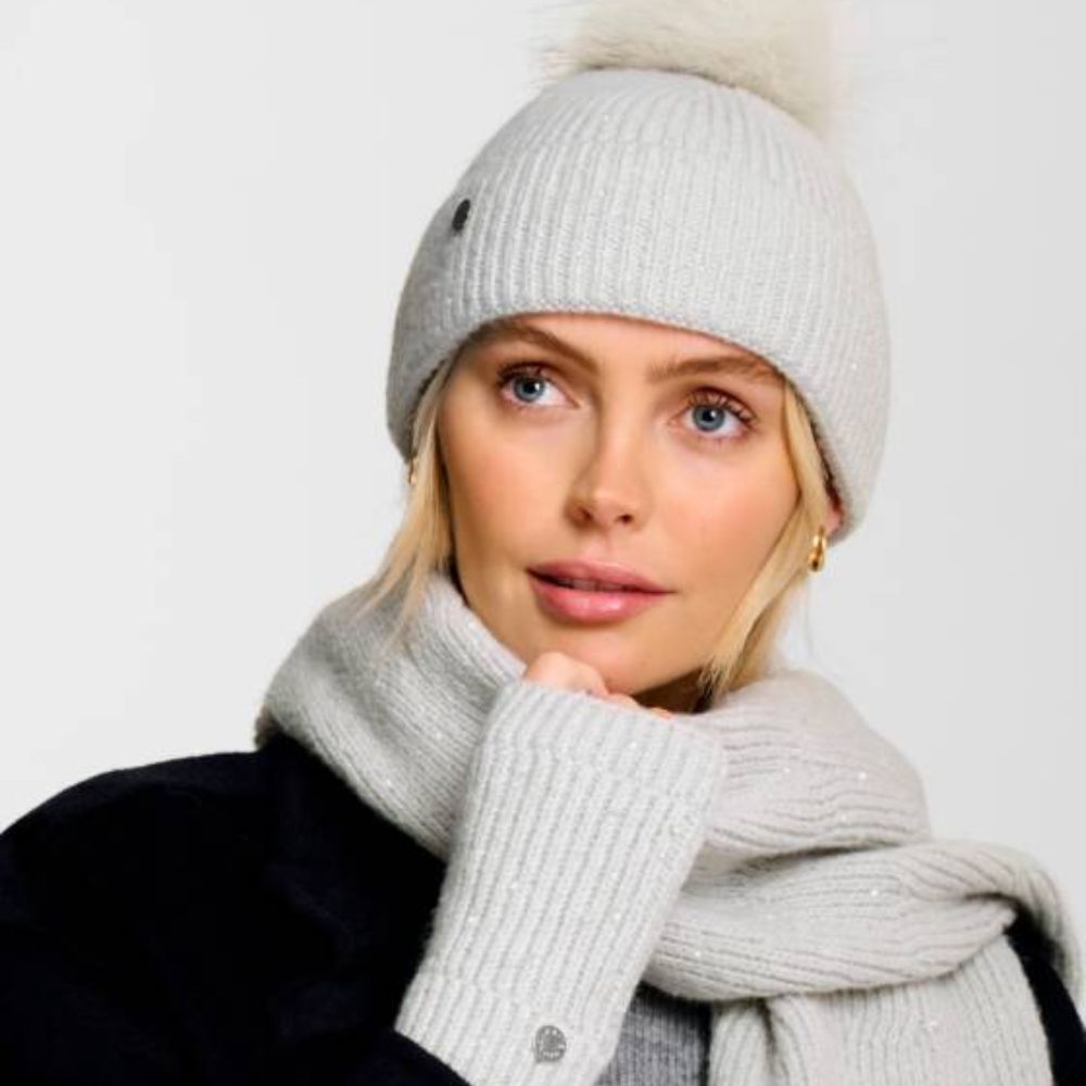Katie Loxton Pale Grey Sequin Scarf