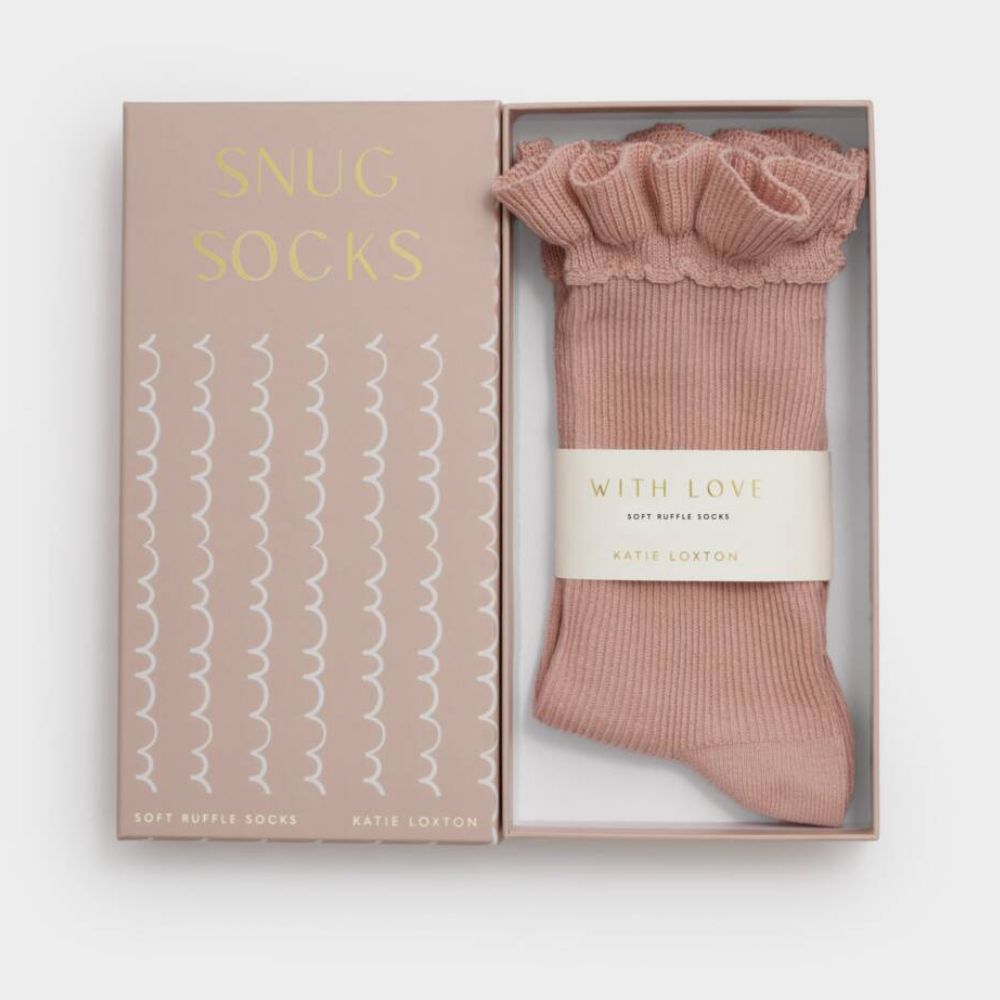 Katie Loxton Pink Ruffled Gift Boxed Socks