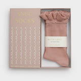 Katie Loxton Pink Ruffled Gift Boxed Socks