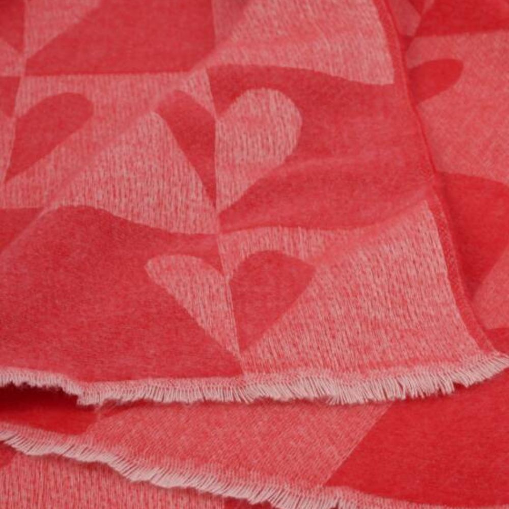 Katie Loxton Pink & Red Heart Printed Blanket Scarf