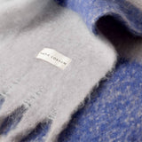 Katie Loxton Recycled Checked Tassel Scarf - Blue/Grey