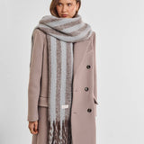 Katie Loxton Recycled Striped Tassel Scarf - Blue