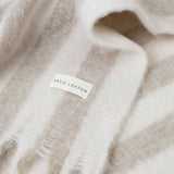 Katie Loxton Recycled Striped Tassel Scarf - Sand