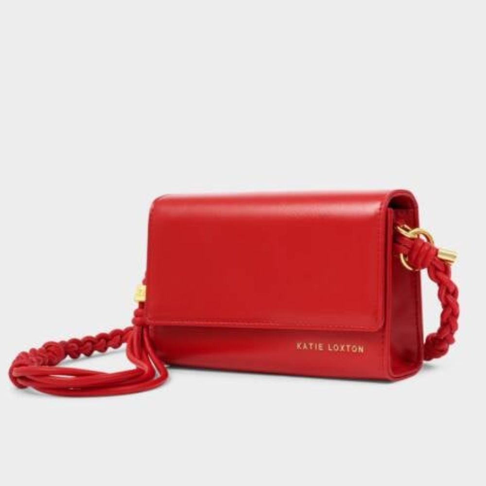 Katie Loxton Red Arden Braided Mini Bag