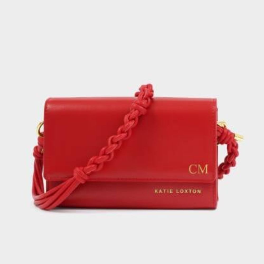 Katie Loxton Red Arden Braided Mini Bag