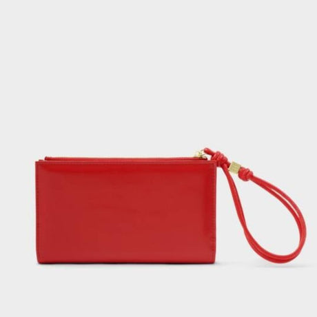 Katie Loxton Red Arden Large Braided Wristlet Purse