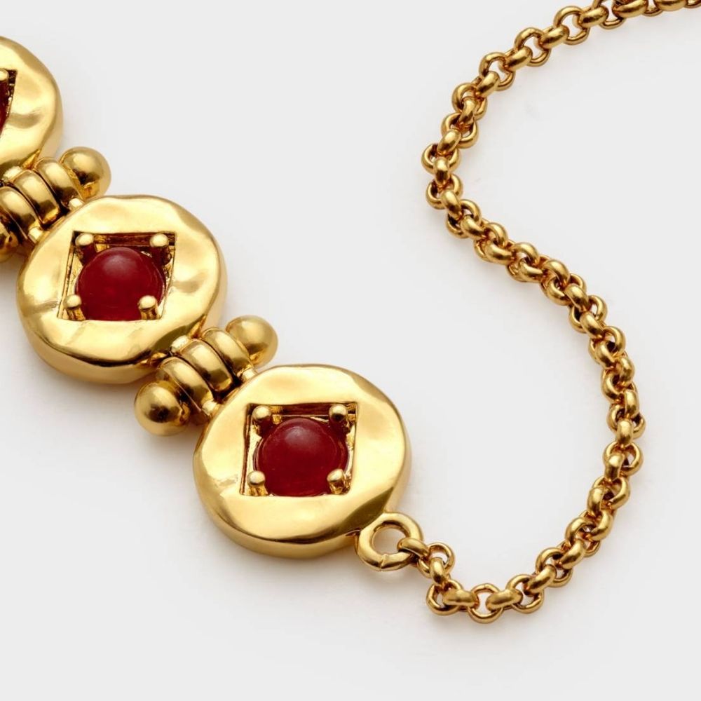 Katie Loxton Rouge Noir Waterproof Gold Heart Bracelet