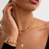 Katie Loxton Rouge Noir Waterproof Gold Heart Bracelet