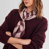 Katie Loxton Satin Multiway Scarf - Pink/Cherry