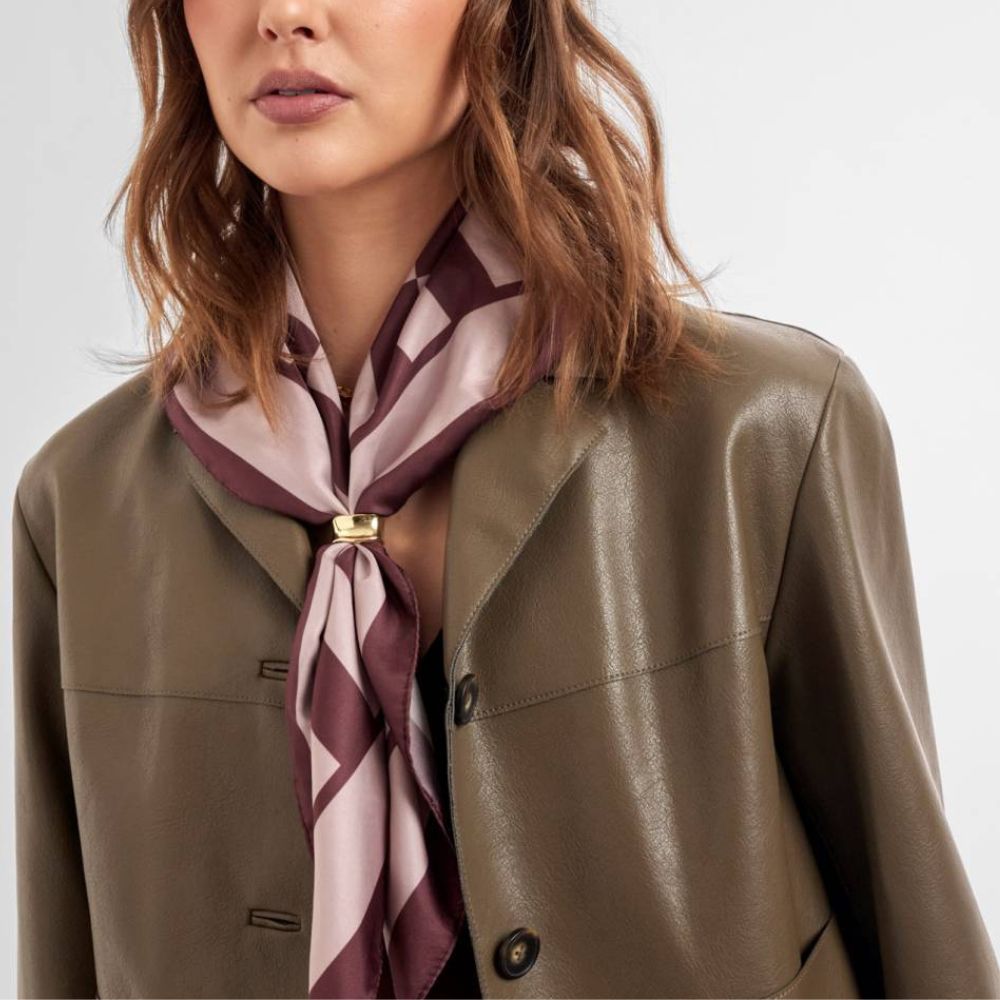 Katie Loxton Satin Multiway Scarf - Pink/Cherry